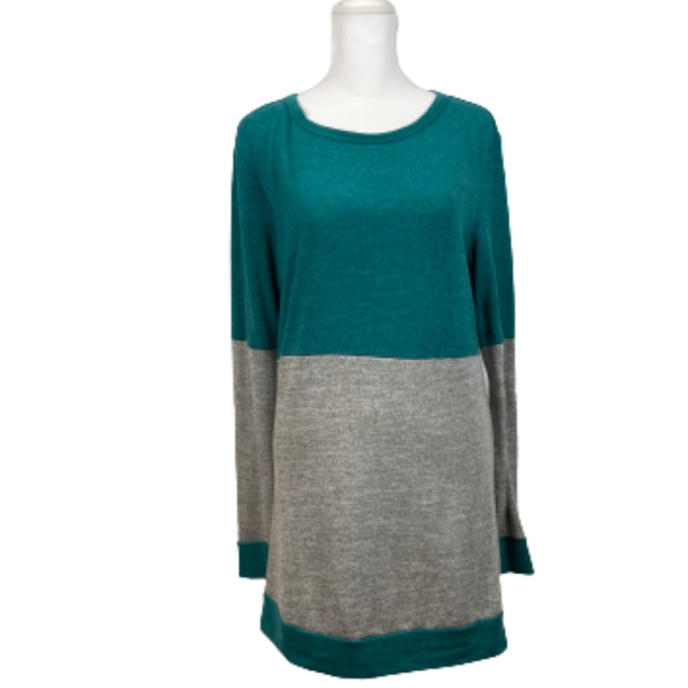 Kancystore Womens Sweater Color Block Cotton Knit Long Sleeve Sweatshirt Small